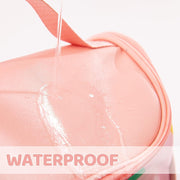 Travel Toiletry Bag for Women, Waterproof Cosmetic Wash Bag with Handy Handle - Pink