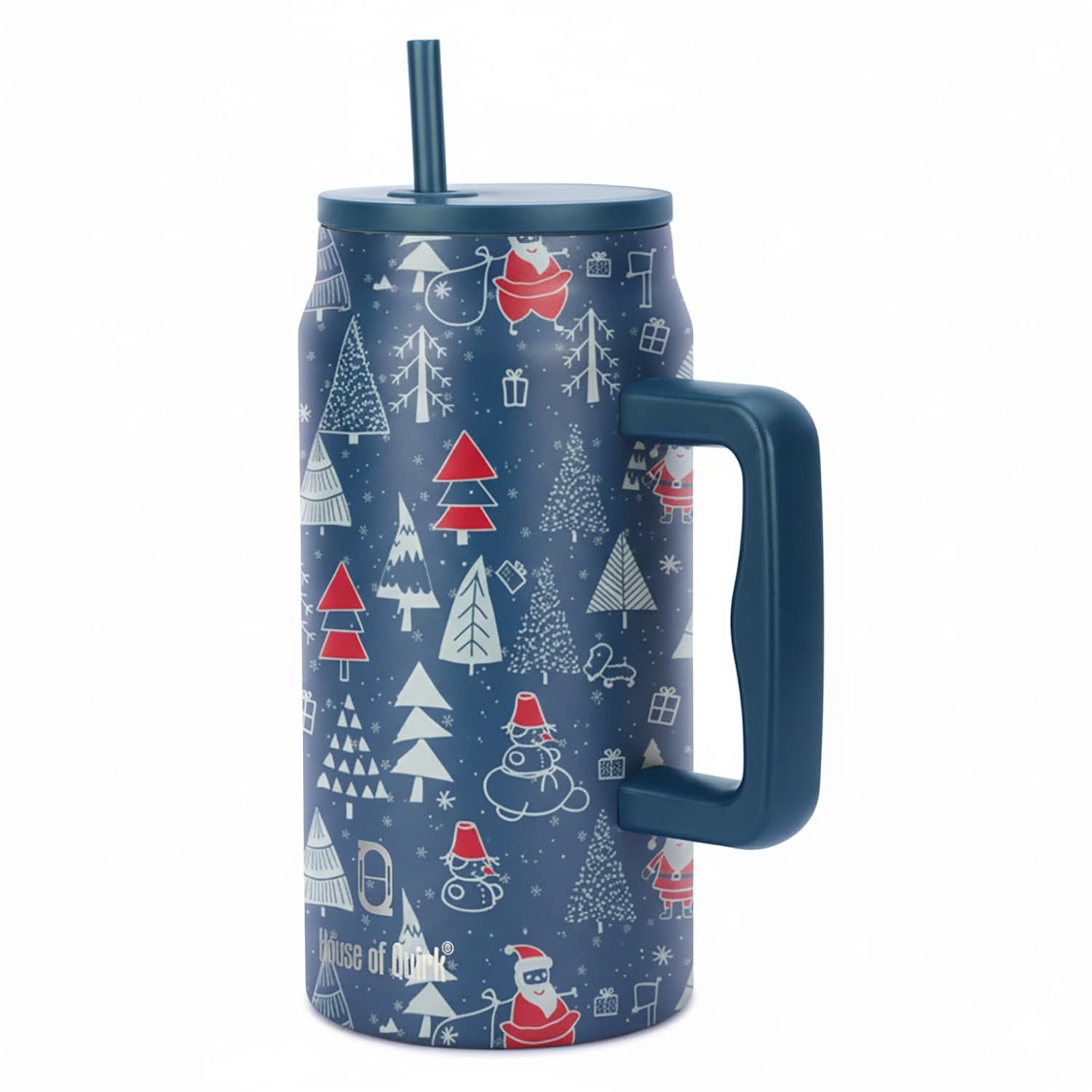 1500ML Mug Tumbler with Handle and Straw Lid (Printed)