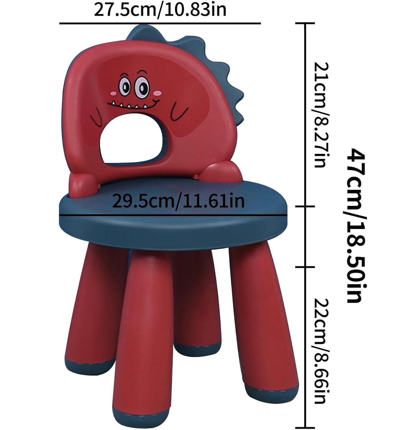 Detachable Baby Chair, Adjustable Backrest, Compact Chair & Stool for Toddlers