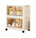 Storage Cabinet with Wheels, Rolling Organizer for Home ( 55CM, Cream)