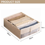 Mesh Window Storage Box with Compartments - Beige