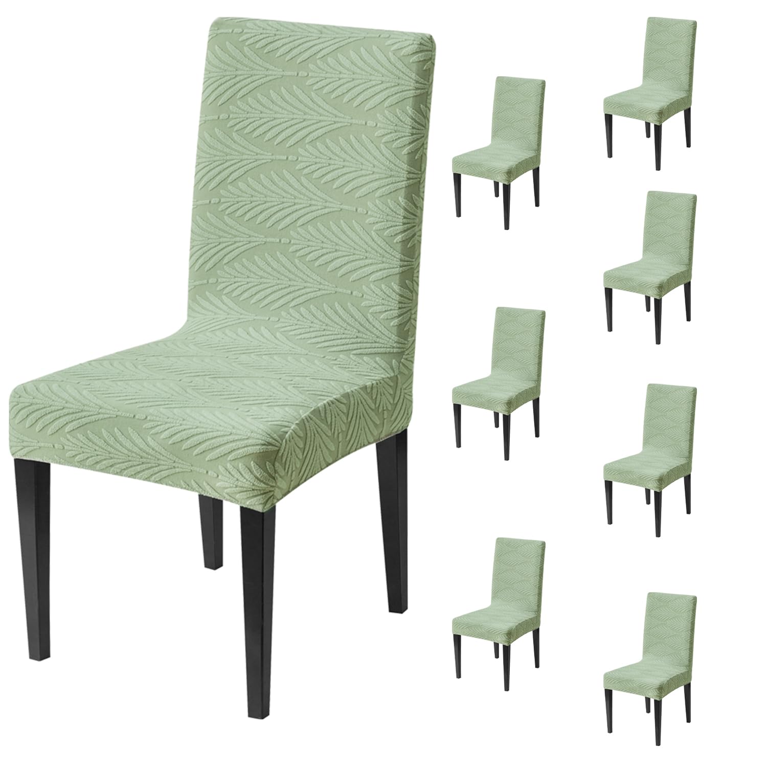 Universal Fit Modern Stretch Chair Cover – 220 GSM Jacquard Fabric (Green)