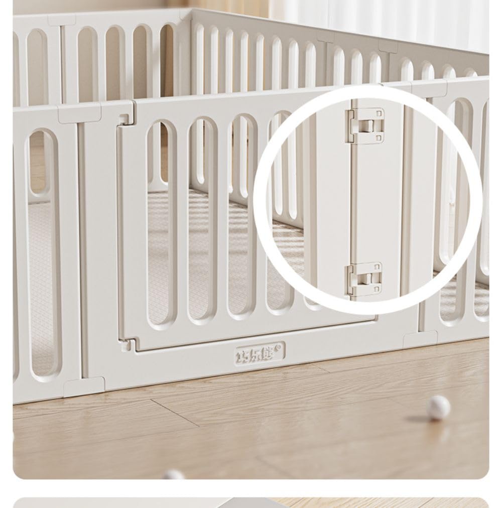 2-in-1 Multifunction Baby Playpen with Balls & Playmat, Baby Gate and Activity Wall (180 * 200cm)