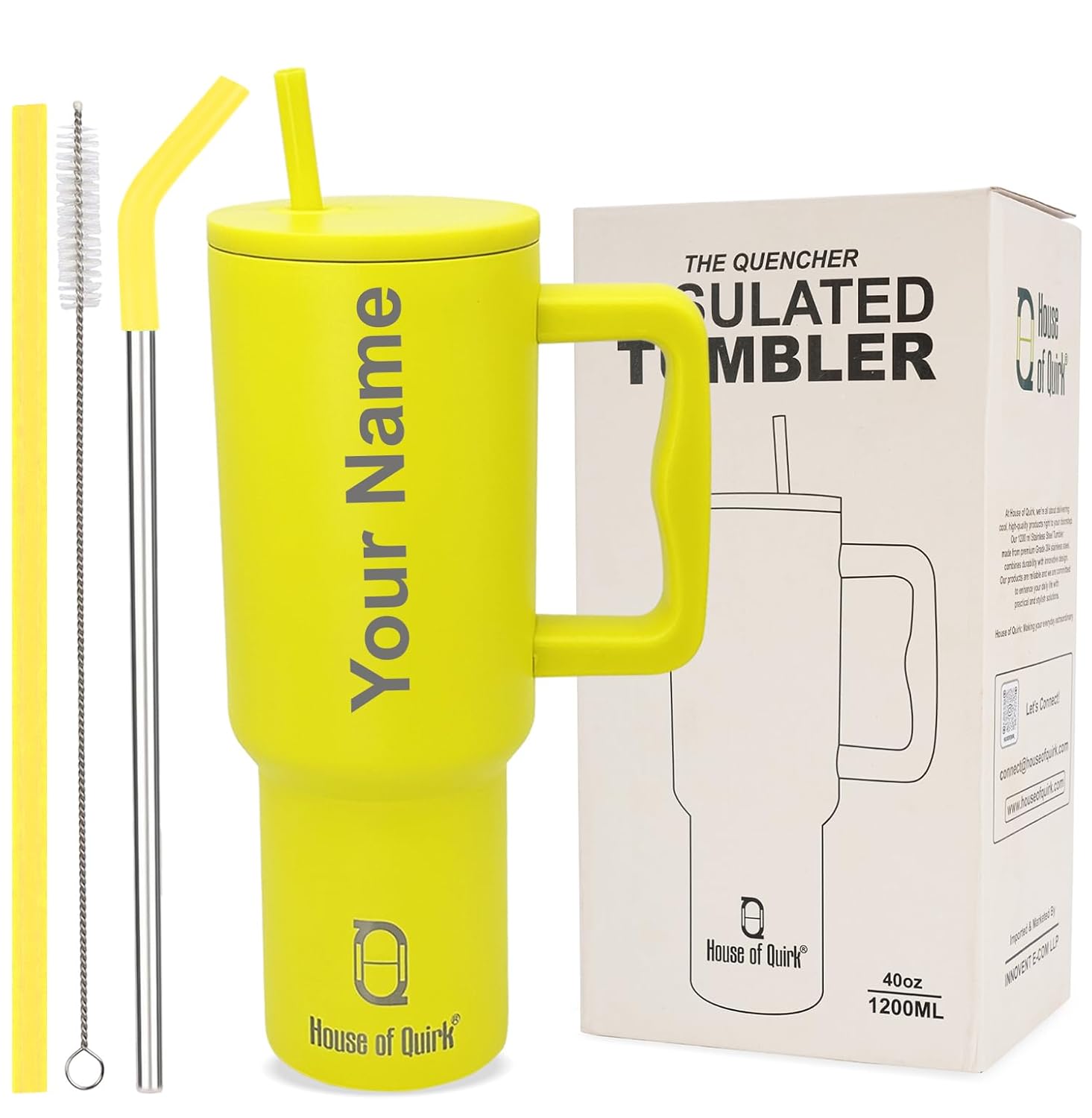 1200ML Custom Name – Personalized Stainless-Steel Vacuum Insulated Tumbler(Non-Returnable & Non-Replaceable)