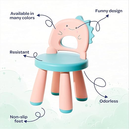 Detachable Baby Chair, Adjustable Backrest, Compact Chair & Stool for Toddlers