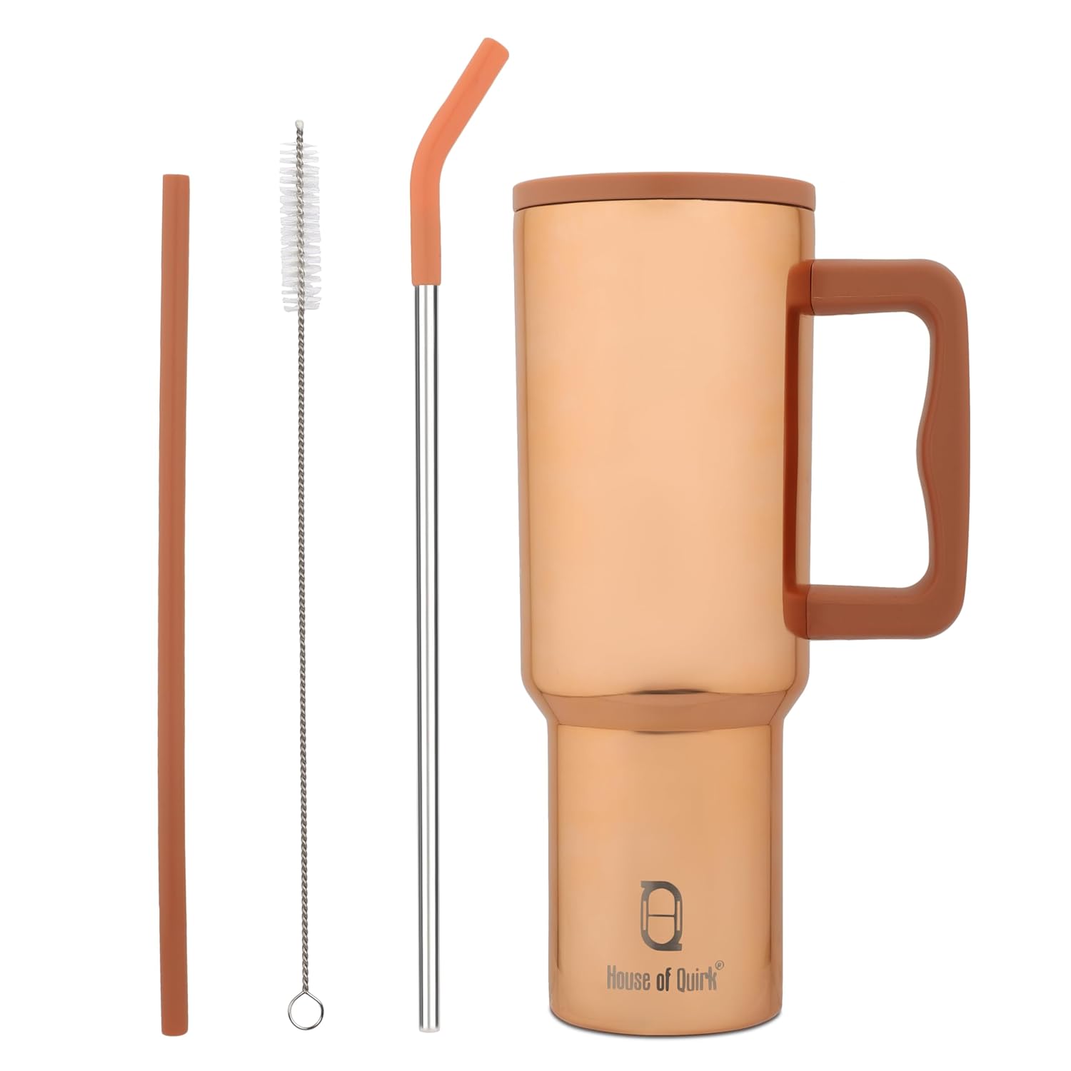 Stainless Steel Vacuum Insulated Tumbler with Straw and Lid & Handle - (1200 ML)