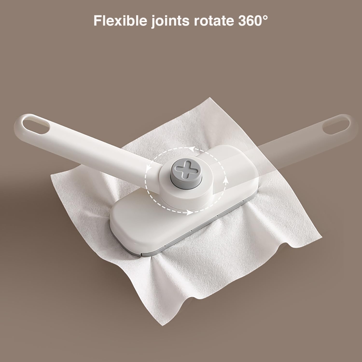 360° Rotating Hands-Free Cleaning Mop with One-Click Pad Change (White)