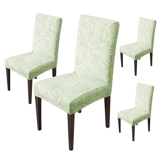 Stretchy Universal Camellia Jacquard Waterproof Chair Cover (Green)