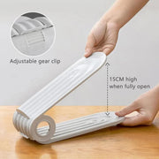 Shoe Slots Organiser Double Deck Shoe Holder-Grey