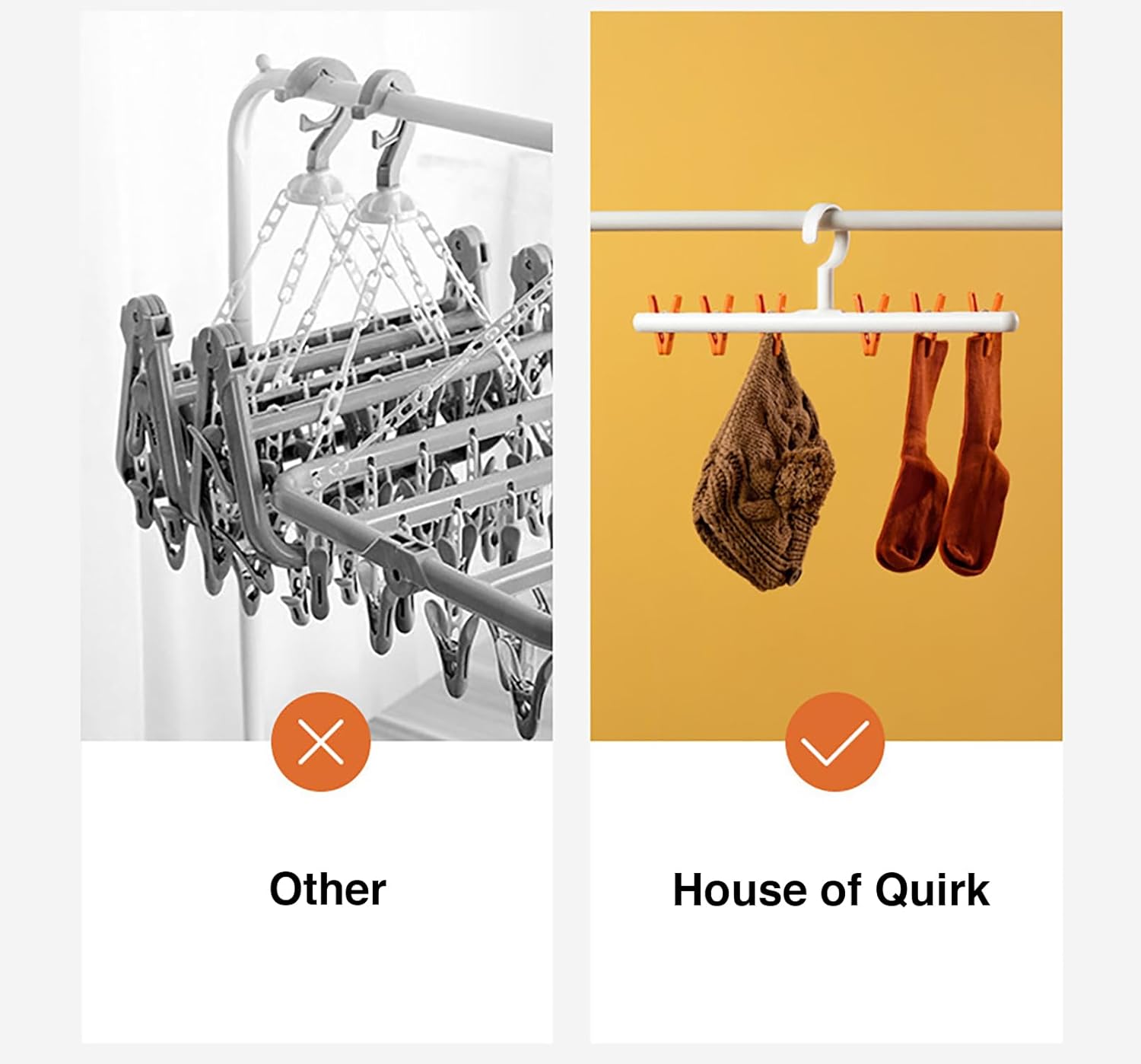 360° Rotating Hat & Clothes Rack – Clips Organizer for Closet & Room (White)