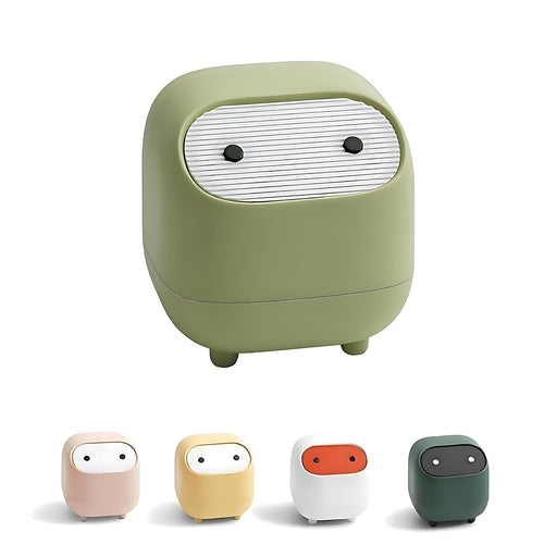 Cute Ninja Mini Trash Can with Lid