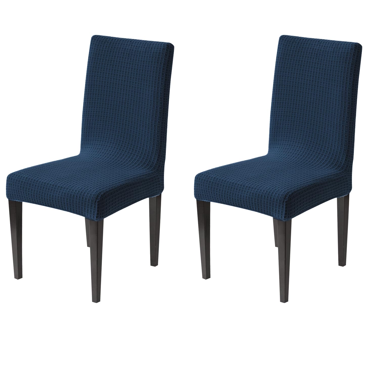 Decorative Dining Chair Cover 220 GSM Stretch Jacquard Fabric (Navy)