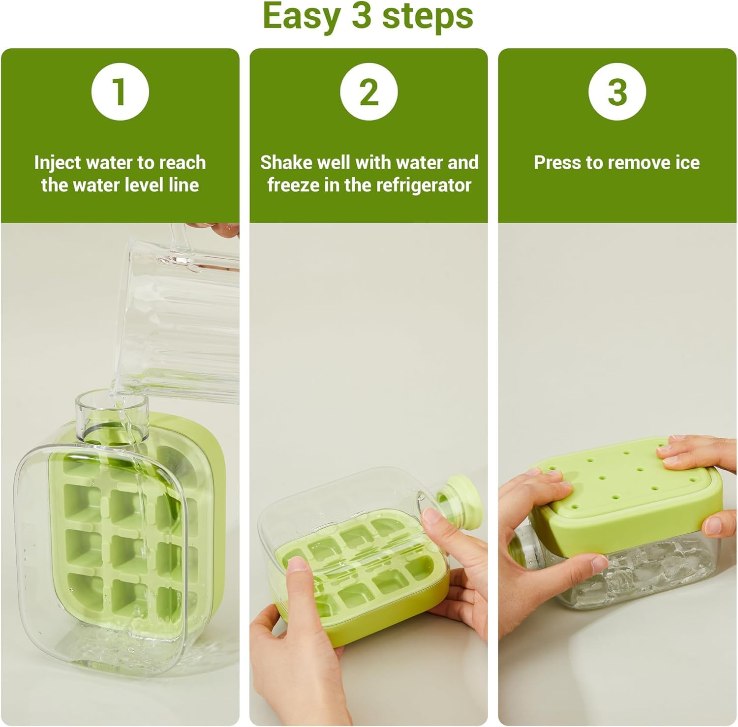 2-in-1 Ice Cube Bottle with Ice Maker Tray & Water Bottle with Lid (500ml )