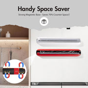 Aluminum Foil & Plastic Wrap Dispenser with Cutter - Red