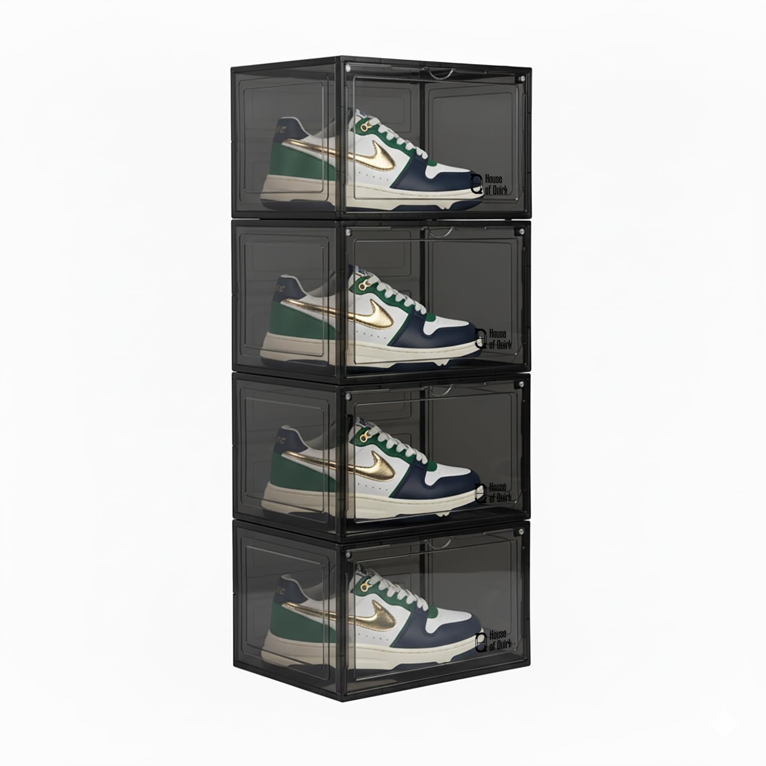 Shoe Storage Organizer Boxes Black