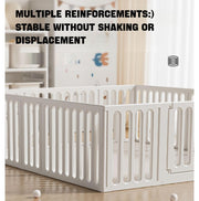 2-in-1 Multifunction Baby Playpen with Balls & Playmat, Baby Gate and Activity Wall (180 * 200cm)