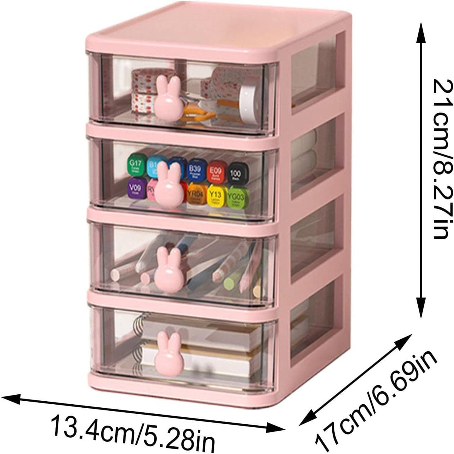 4 Tier Transparent Cosmetic Jewelry Box