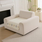 Glacier Series Quilted Sofa Cover – Soft, non-slip & washable furniture protector- Vanilla