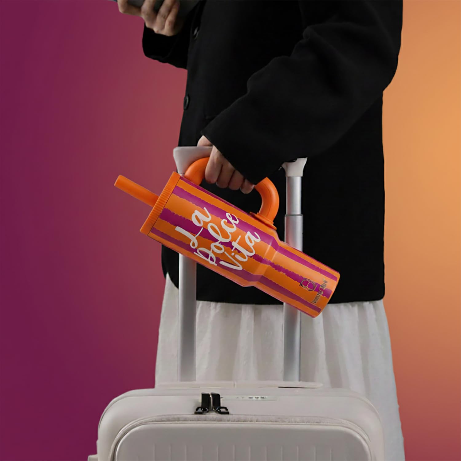 1200ml Insulated Stainless Steel Tumbler with Handle (Printed)