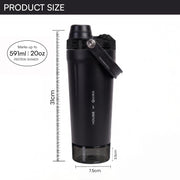 APEX 591ml Stainless Steel Gym Protein Shaker
