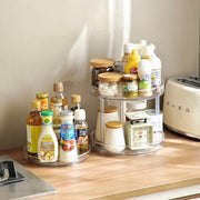 360 Degree Rotating Storage Tray (2 Tier, Clear)