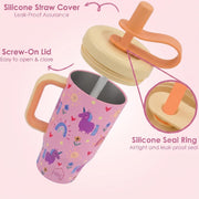 530ML Kids Tumbler Stainless Steel with Handle & Lid