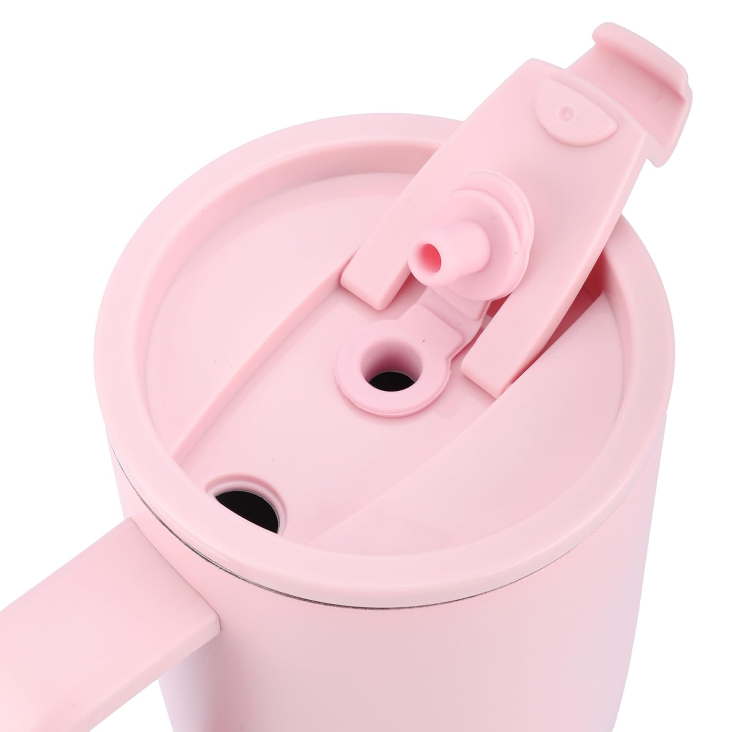 1200ML Custom Name Tumbler with Handle & 2 Straw Flip Lid (Non-Returnable & Non-Replaceable)