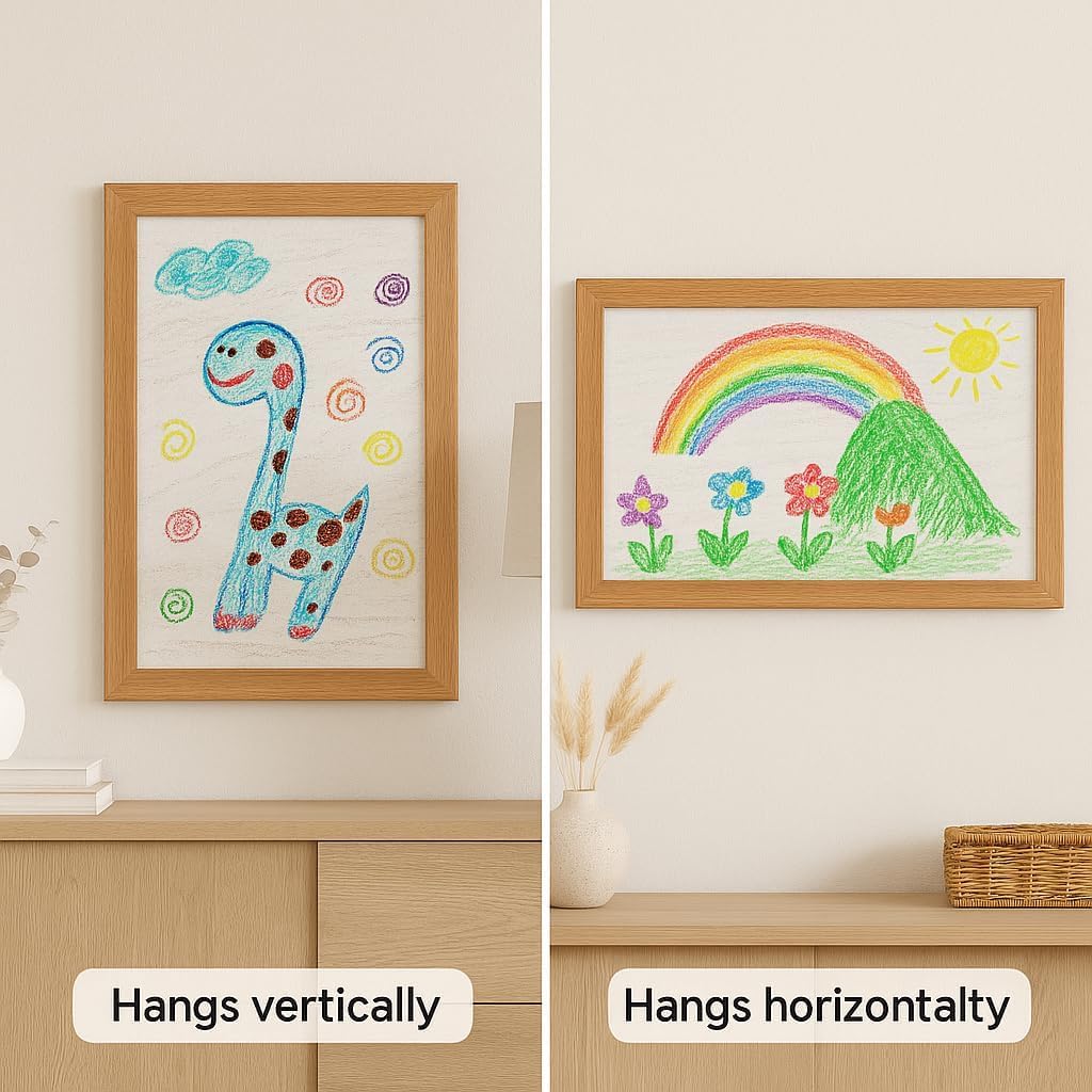Kids Art Frame – Front-Opening Changeable Display 13×10 inch