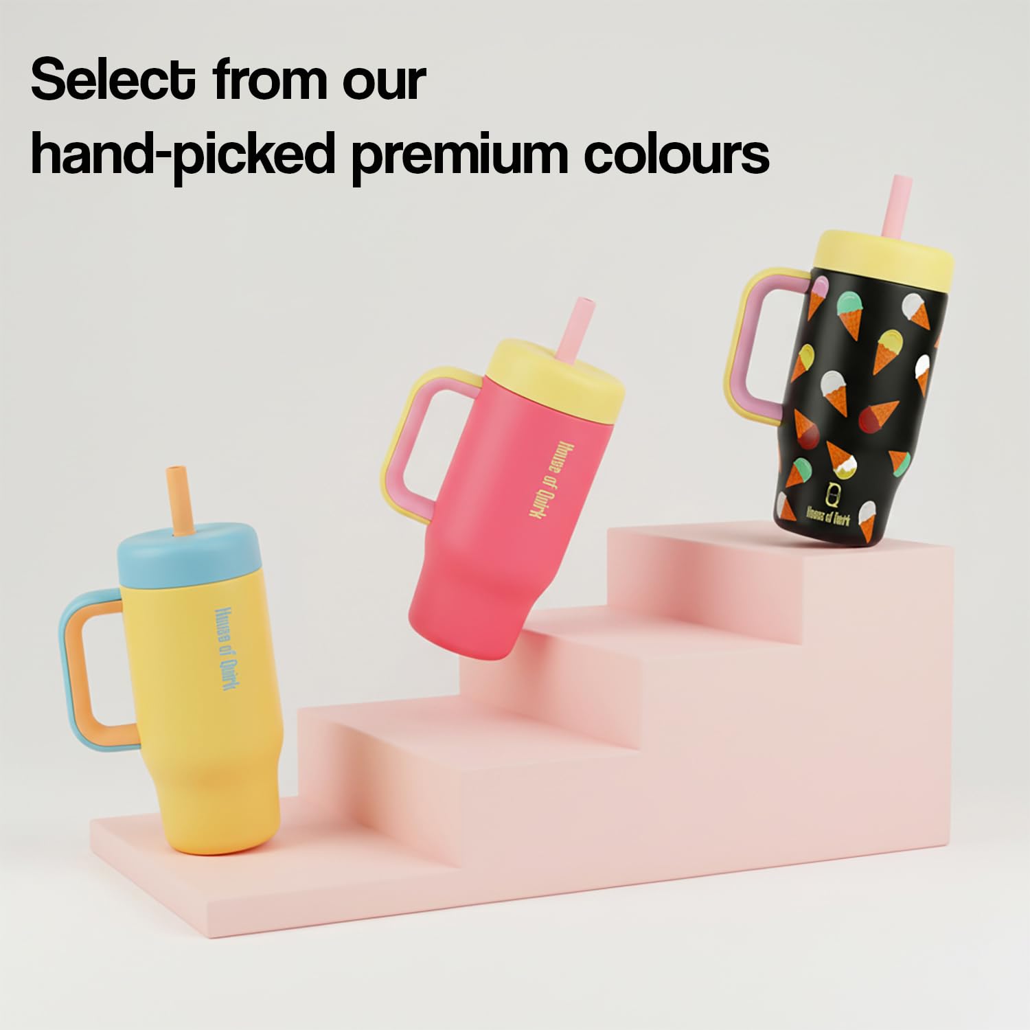 530ML Kids Tumbler Stainless Steel with Handle & Lid