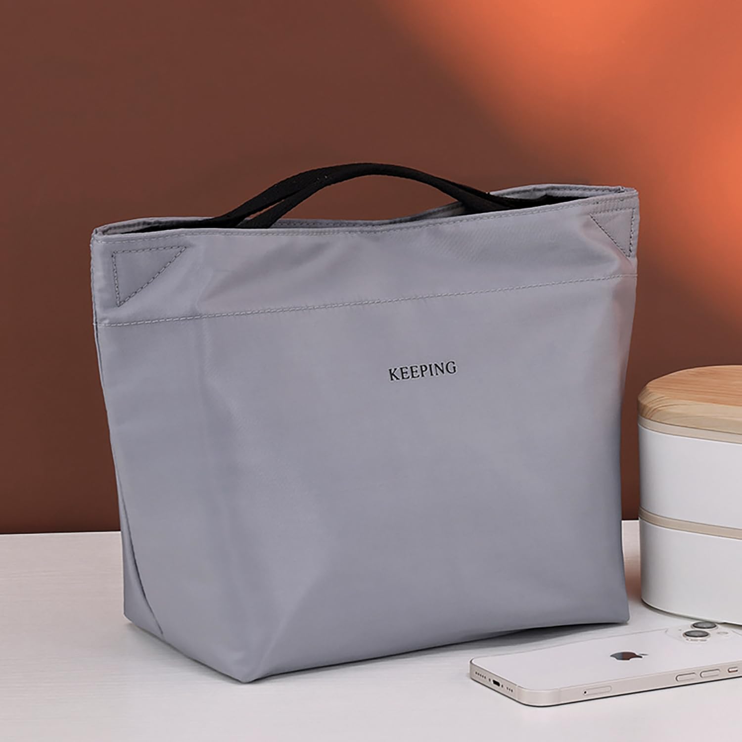 Insulated Lunch Bag – Aluminum Foil Lined Thick Thermal Lunch Box Handbag for Office, Work & Students