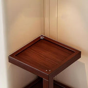 360° Rotating 4-Tier Storage Rack - Brown