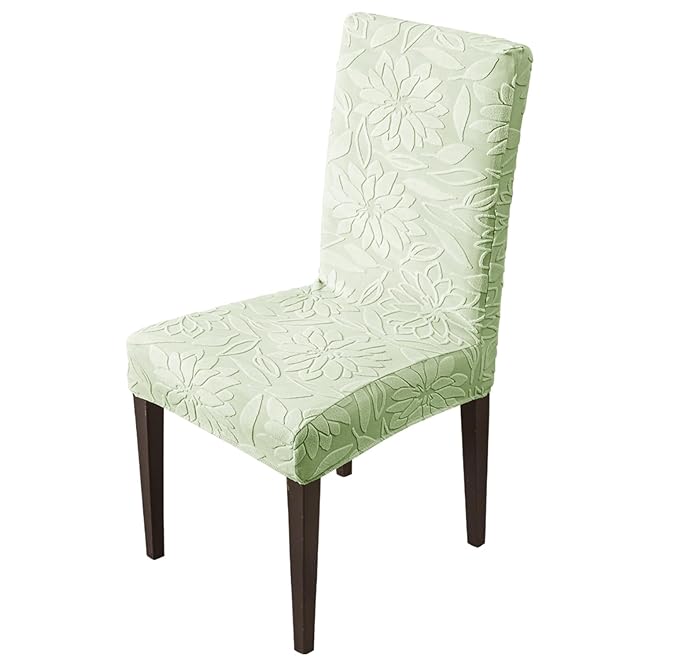 Stretchy Universal Camellia Jacquard Waterproof Chair Cover (Green)