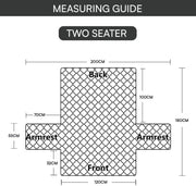 Mughal Series Anti-Slip Sofa Cover Mat with Pocket – Polyester Couch Protector(Baghe Bahar)