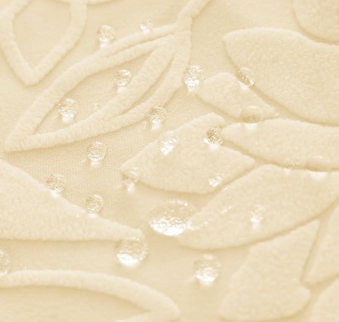 Universal Jacquard Waterproof Camellia Fabric Sofa Cover (Beige)