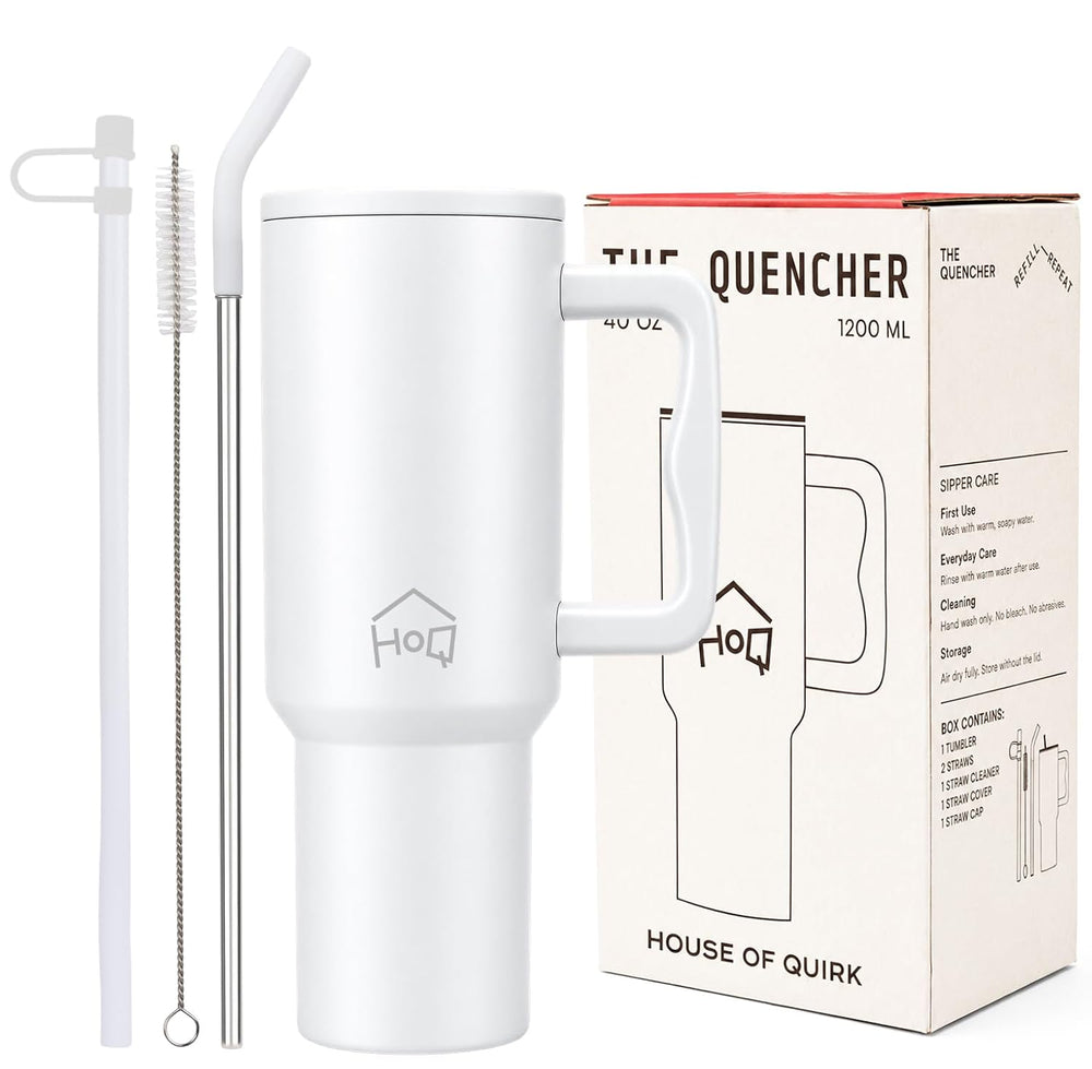Stainless Steel Vacuum Tumbler with Straw and Lid & Handle - (1200 ML)