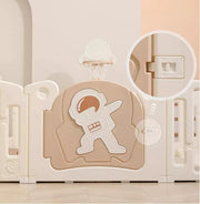 Baby Playpen Foldable & Sturdy Play Yard 30 Square Feet (16 Panel, Astronaut)