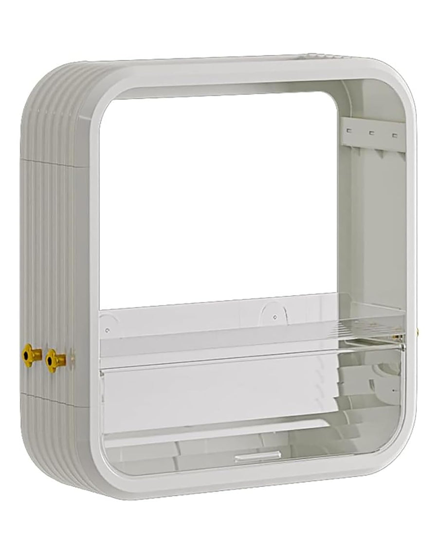 Bathroom Shelves Cabinet Organizer Transparent (White)