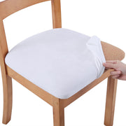 Chair Seat Covers Stretch Chair Covers (White)