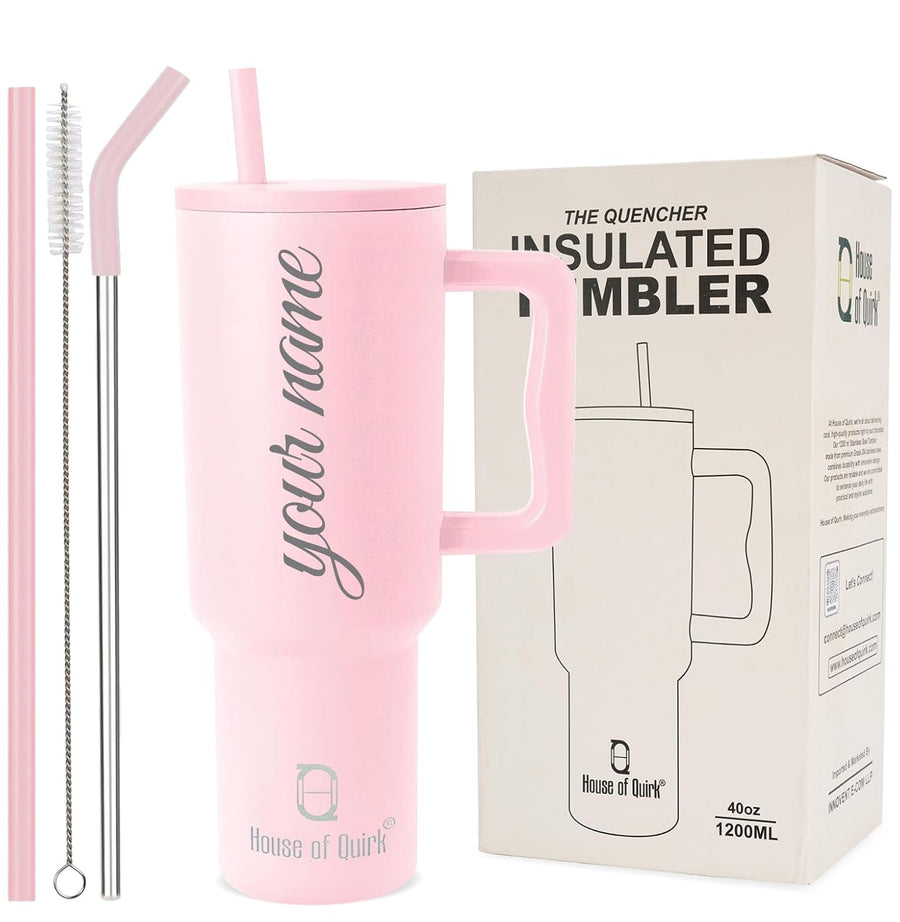 1200ML Custom Name – Personalized Stainless-Steel Vacuum Tumbler(Non-Returnable & Non-Replaceable)