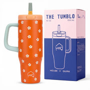 1200ML Stainless Steel Tumbler with Handle & Pop-Up Lid (Printed)