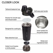 APEX 591ml Stainless Steel Gym Protein Shaker