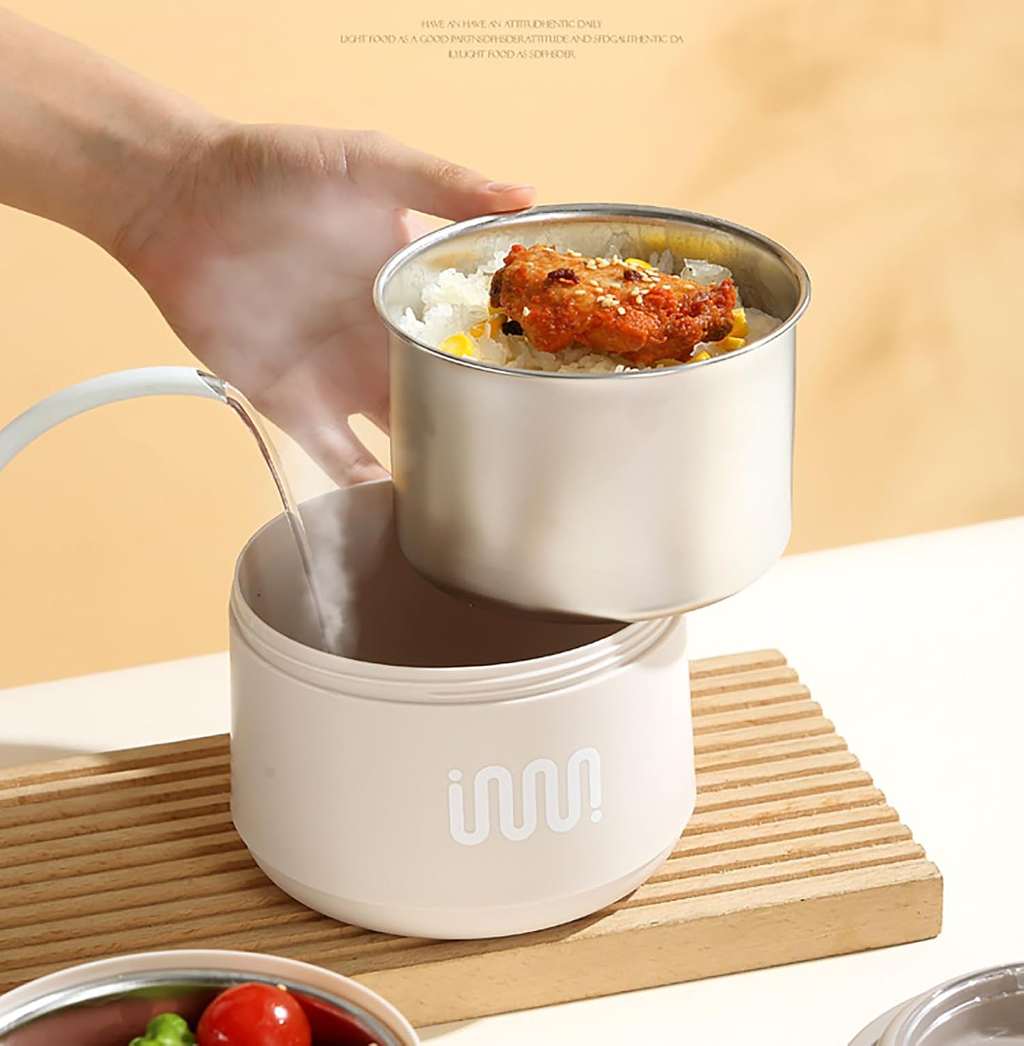Portable 2 Layer 304 Stainless Steel Lunch Box
