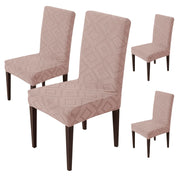 Stretchy Universal Jacquard Fabric Diamond Texture 220 GSM Chair Cover-Pink