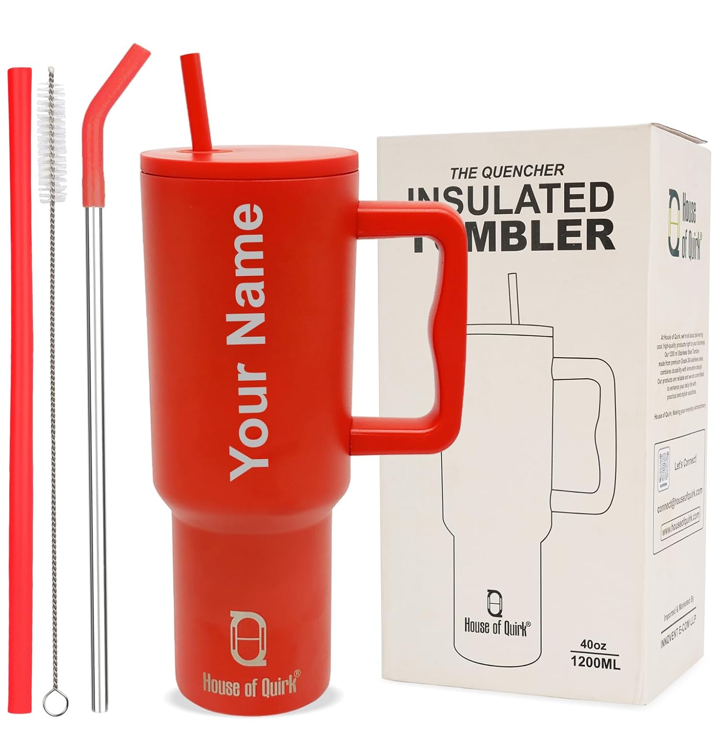1200ML Custom Name – Personalized Stainless-Steel Vacuum Insulated Tumbler(Non-Returnable & Non-Replaceable)