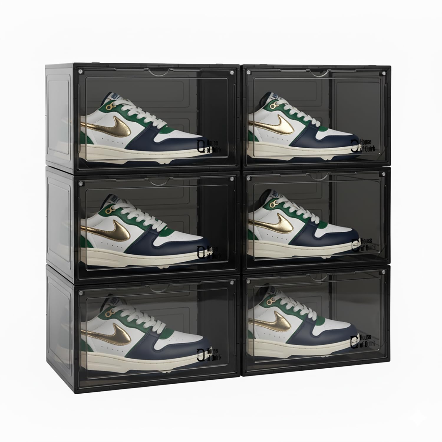 Shoe Storage Organizer Boxes Black