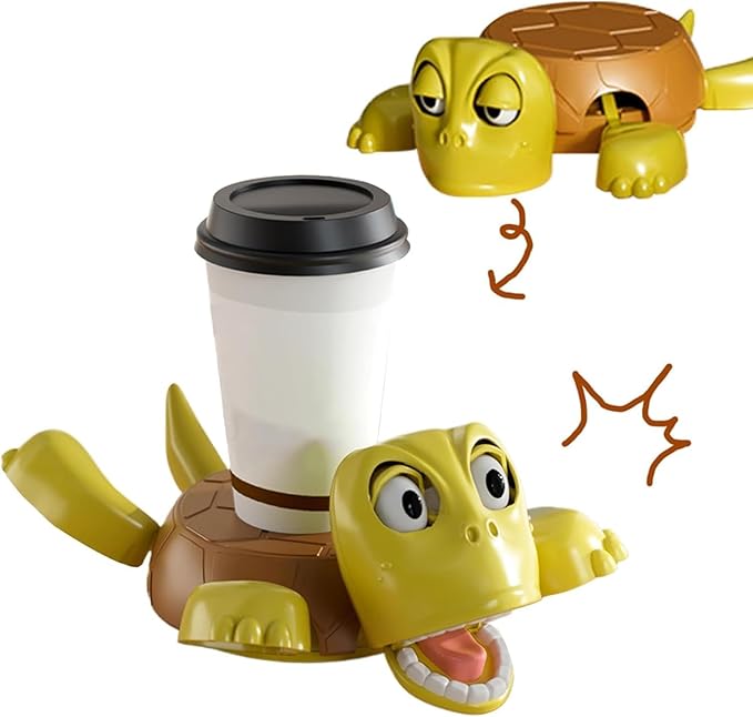 Turtle Coasters – Funny 3D Cup Coaster,Turtle Design (Brown/Yellow)