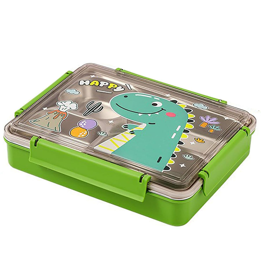 304 Stainless Steel Lunch Box for Kids, 4 Compartment Leak-Proof Bento Box with Lid