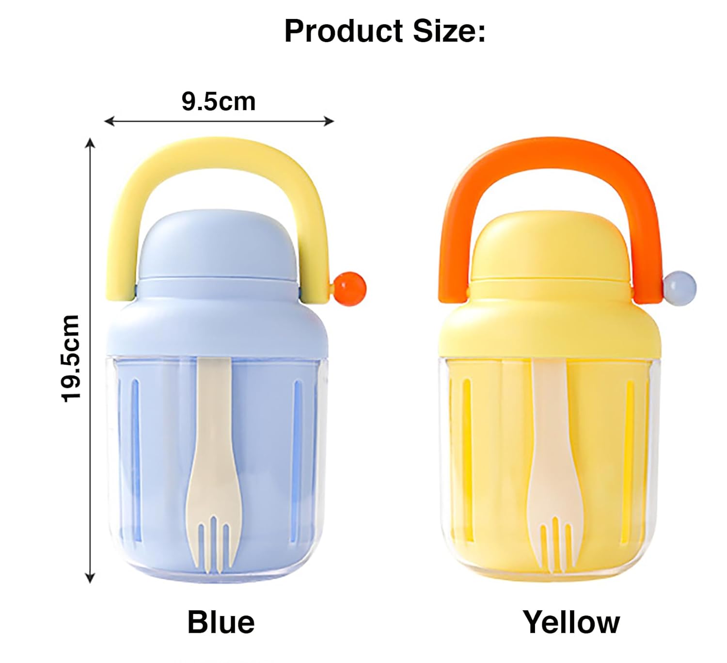 Portable Picnic Party Salad Storage Cups with Lids & Forks – 550ml