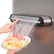 Aluminum Foil & Plastic Wrap Dispenser with Sliding Cutter-Silver