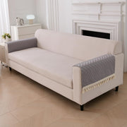 Zenith Luxury Chenille Sofa Mat - Grey Chenille Fabric 1 Pc